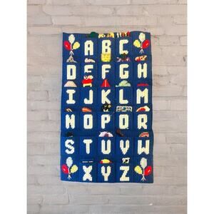 quick count plastic canvas 3053027 Alpha Pockets Completed Vintage Read/See Pics